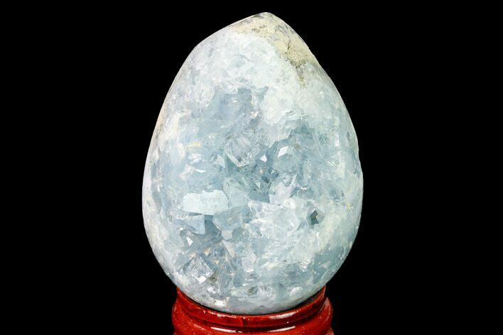 Crystal Filled Celestine (Celestite) Egg Geode - Madagascar #172662